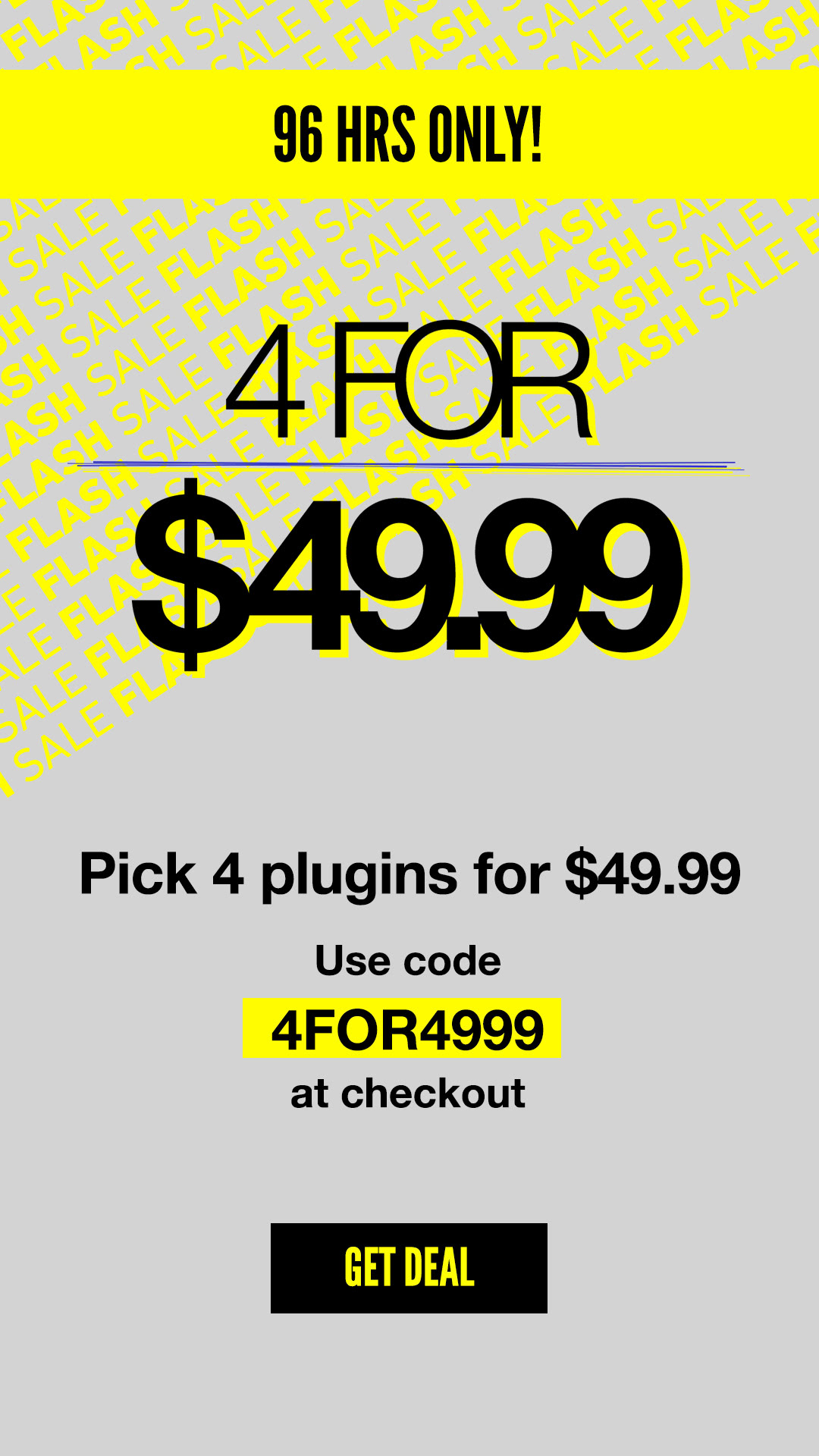 4 Plugins For $49.99 - 96 Hours